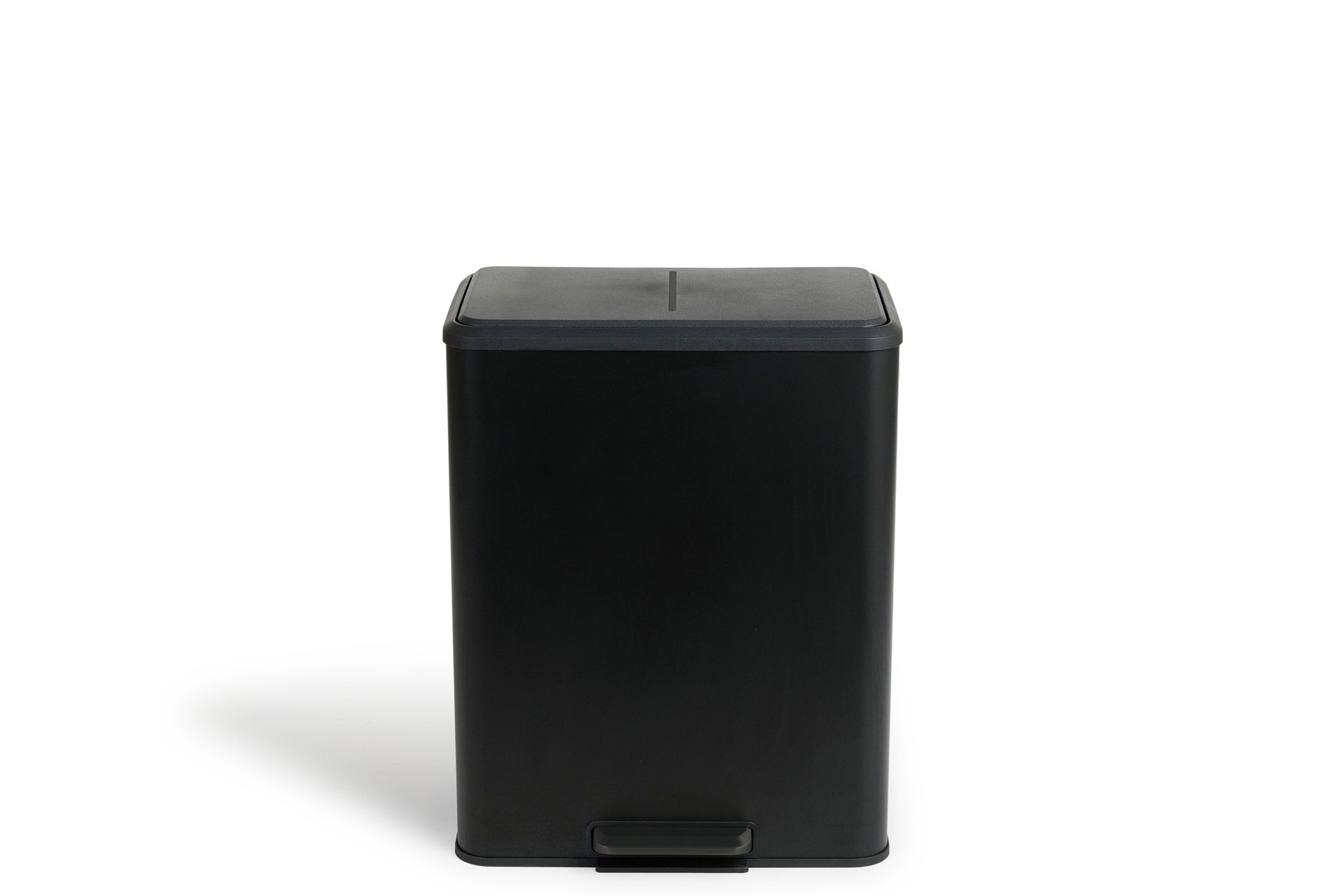 Dubbele prullenbak 60L soft close - mat zwart