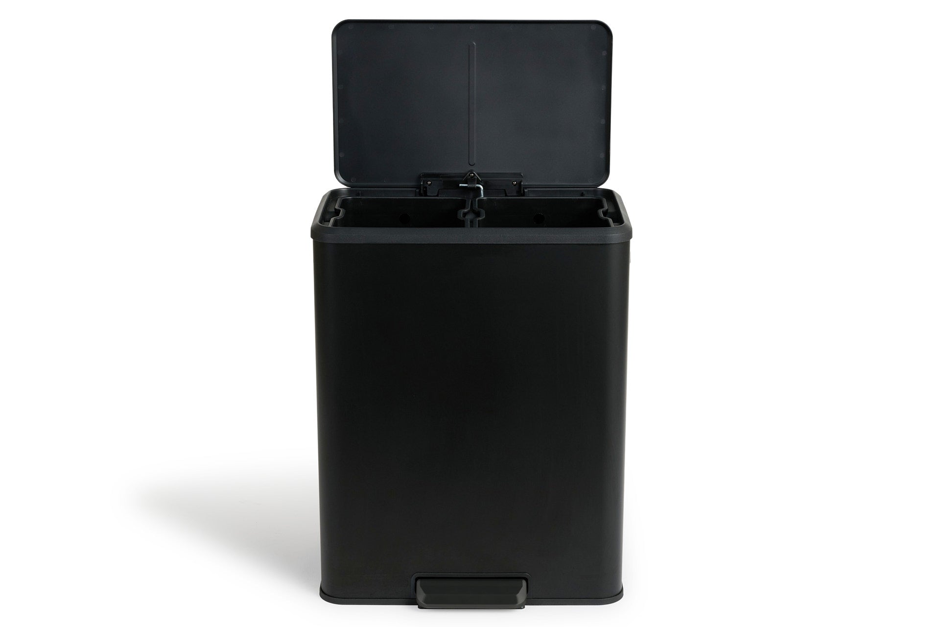 Dubbele prullenbak 60L soft close - mat zwart