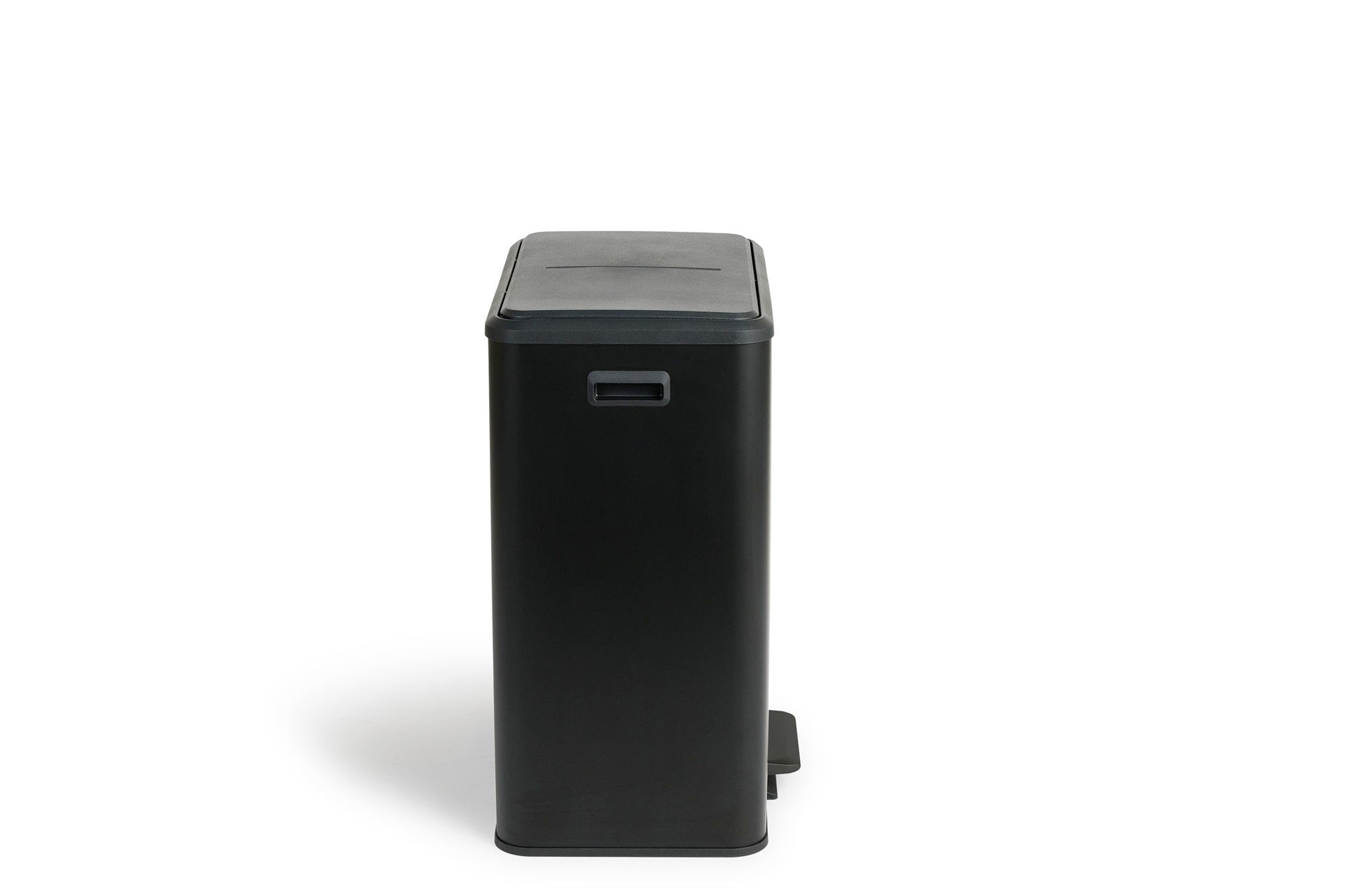Dubbele prullenbak 60L soft close - mat zwart