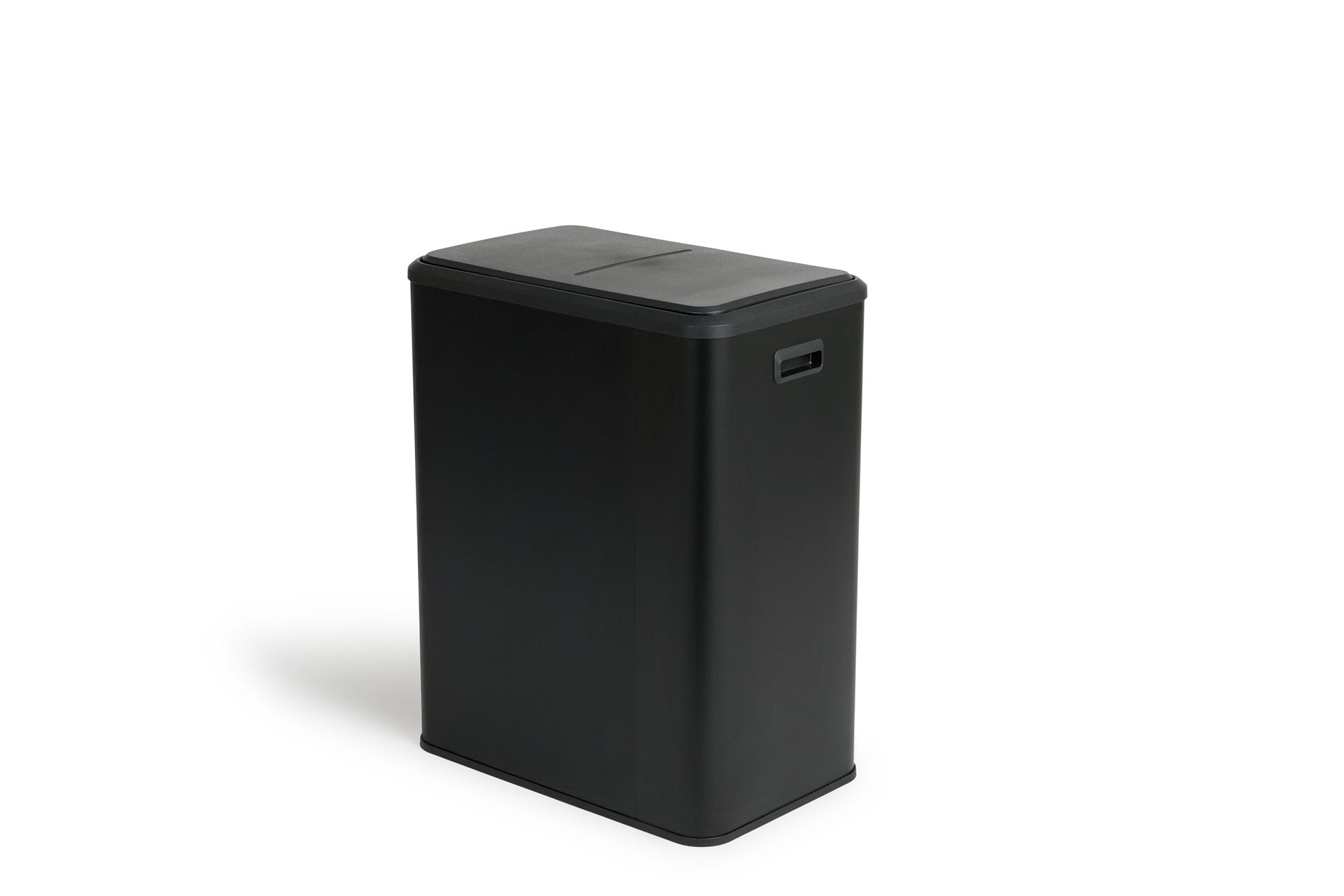 Dubbele prullenbak 60L soft close - mat zwart
