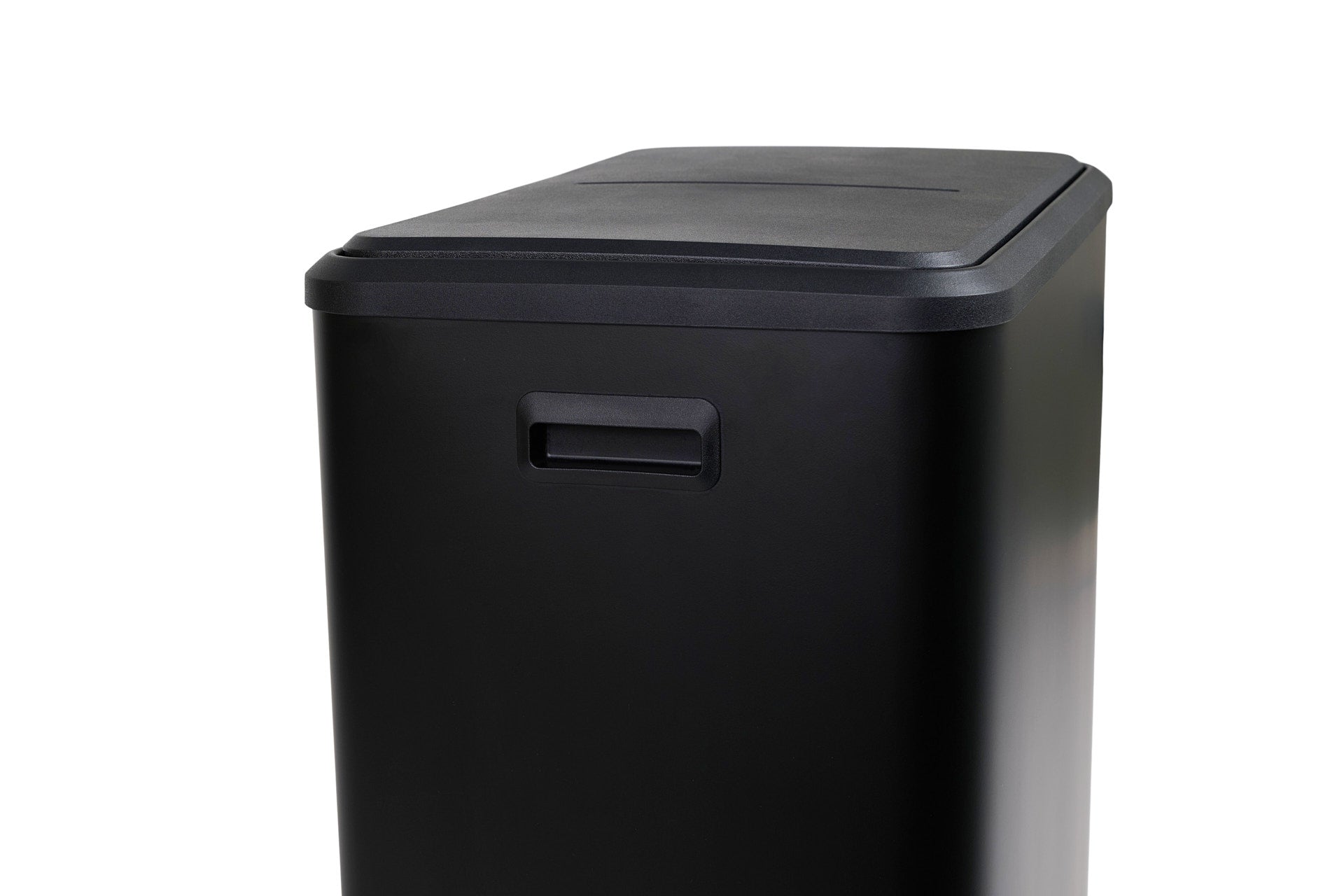 Dubbele prullenbak 60L soft close - mat zwart