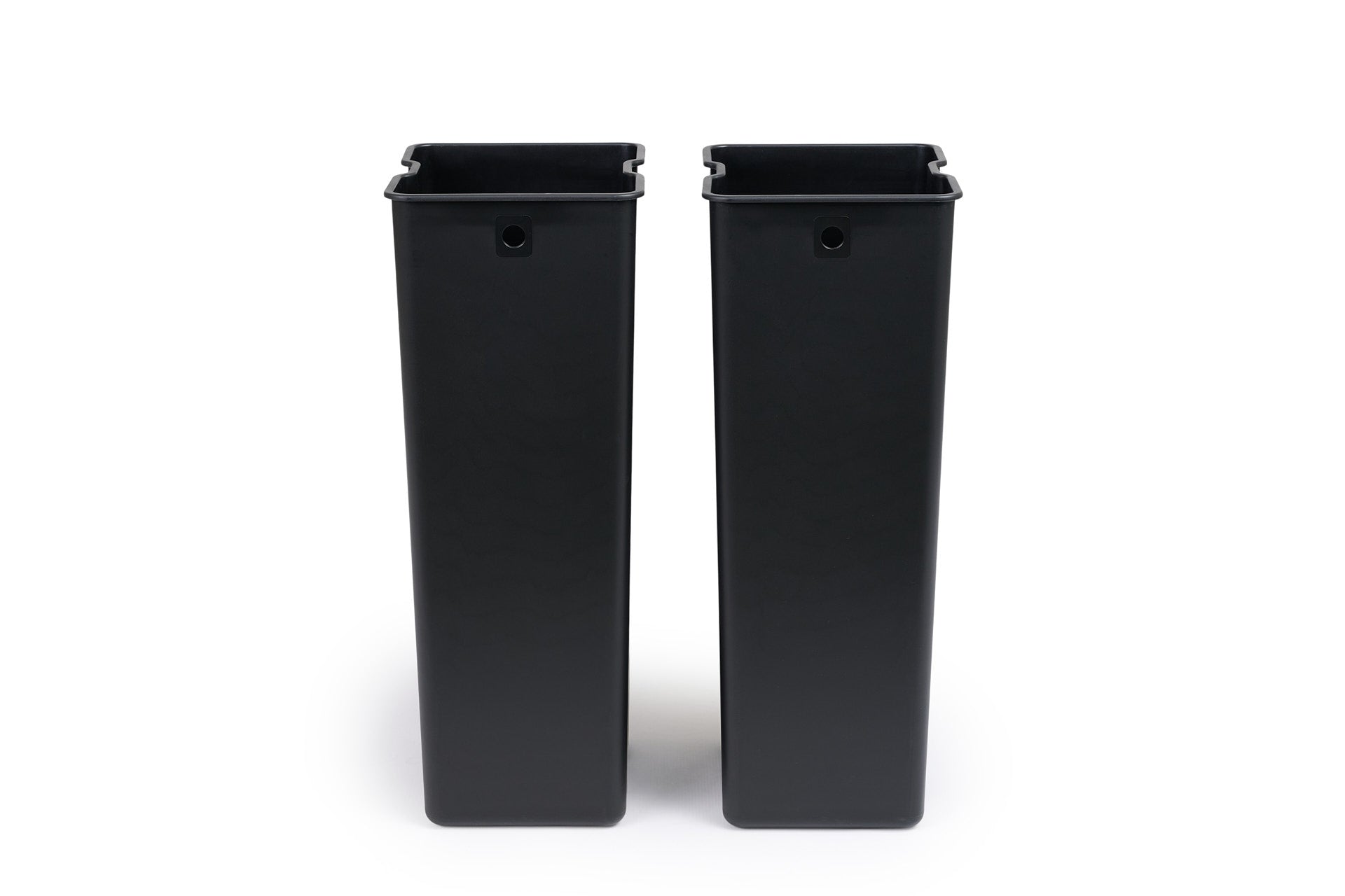 Dubbele prullenbak 60L soft close - mat zwart