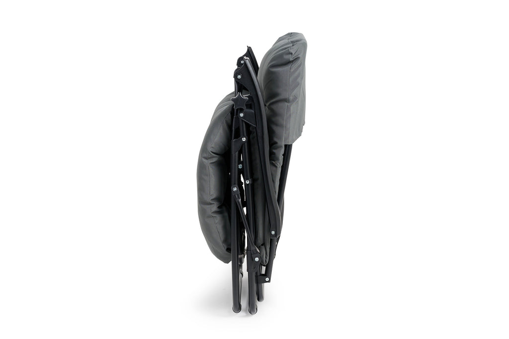 Premium ligstoel antraciet met kussen - 2 pck