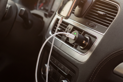 Car charger USB - Zwart (1x)